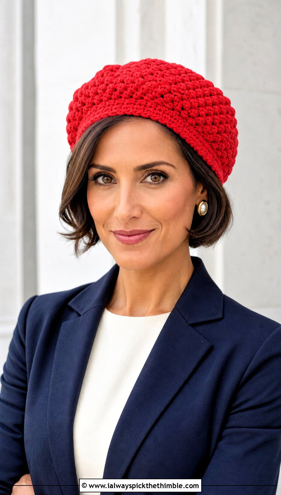 Fitted Bert Crochet Hat With Skirt Suit - 15 Bert Crochet Hat outfit ideas