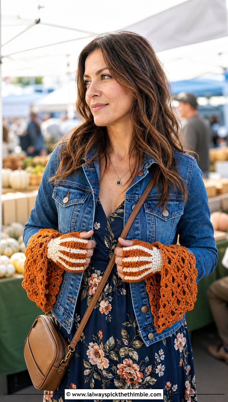 Flared Cuff Skeleton Gloves With Boho Maxi Dress - 15 Skeleton Crochet Fingerless Gloves outfit ideas