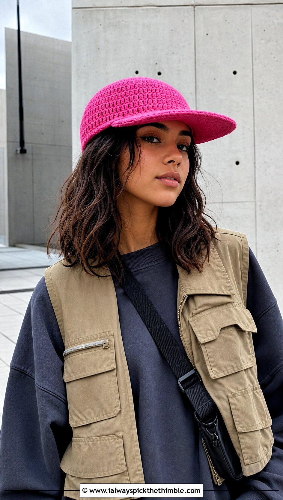 Flat Brim Crochet Beanie With Streetwear Outfit - 20 Crochet Beanie With Brim outfit ideas
