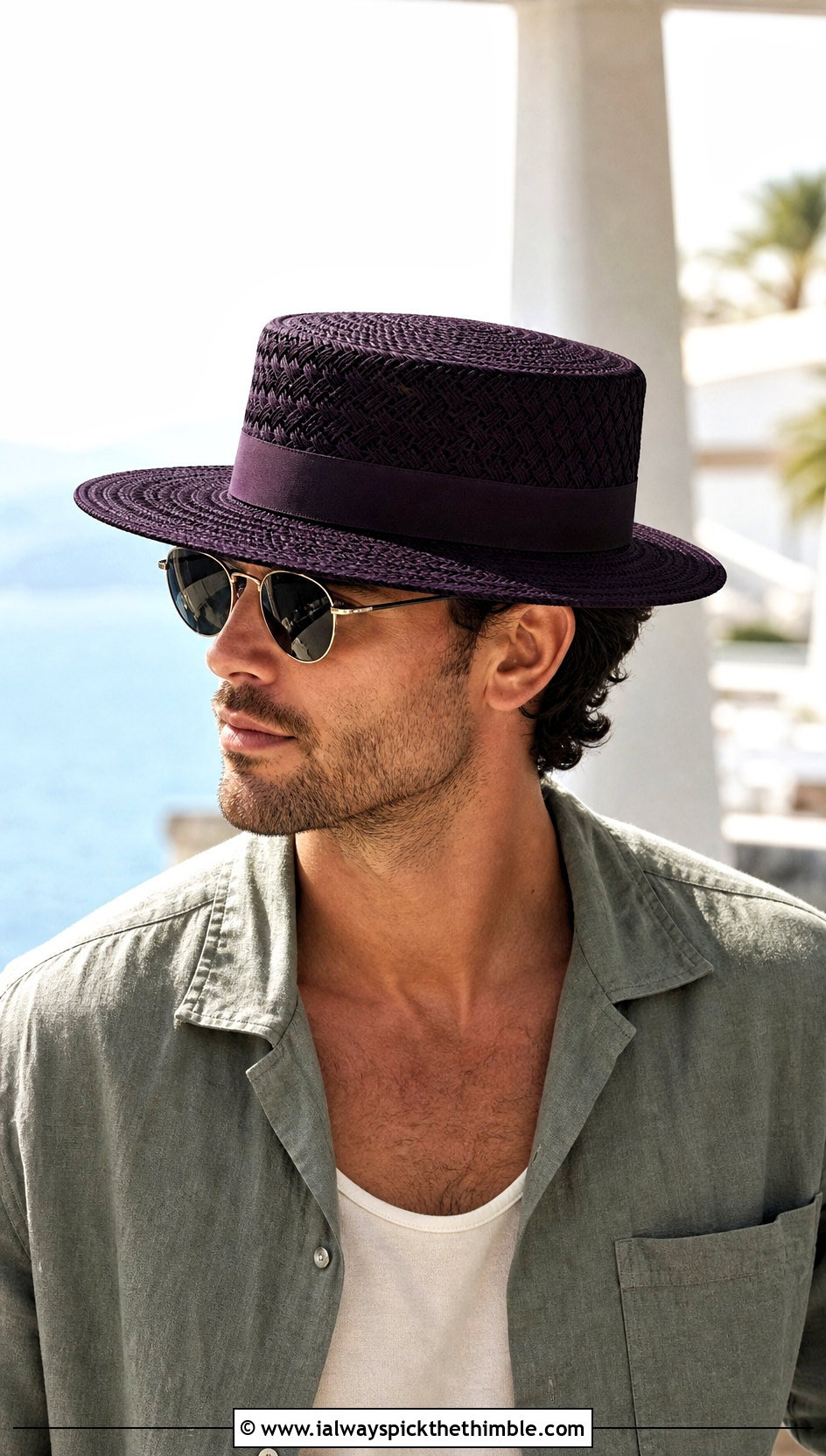 Flat Brim Crochet Boater Hat With Resort Outfit - 15 Crochet Mens Hat With Brim outfit ideas