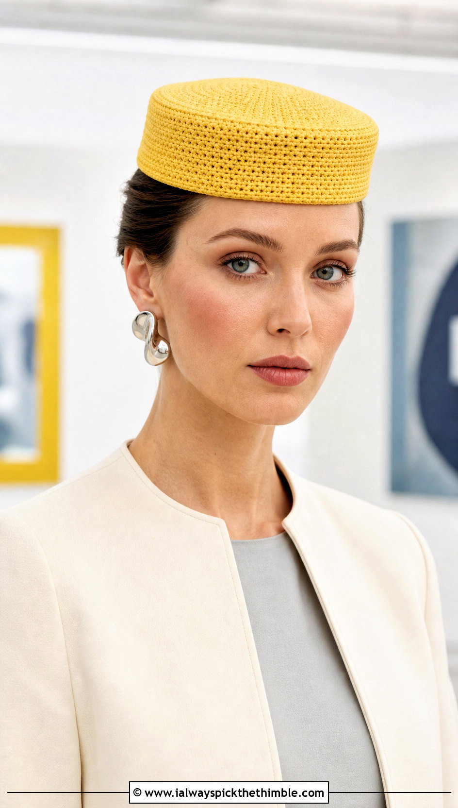 Flat Top Crochet Pillbox Hat With Skirt Suit - 20 Flat Top Crochet Hat outfit ideas