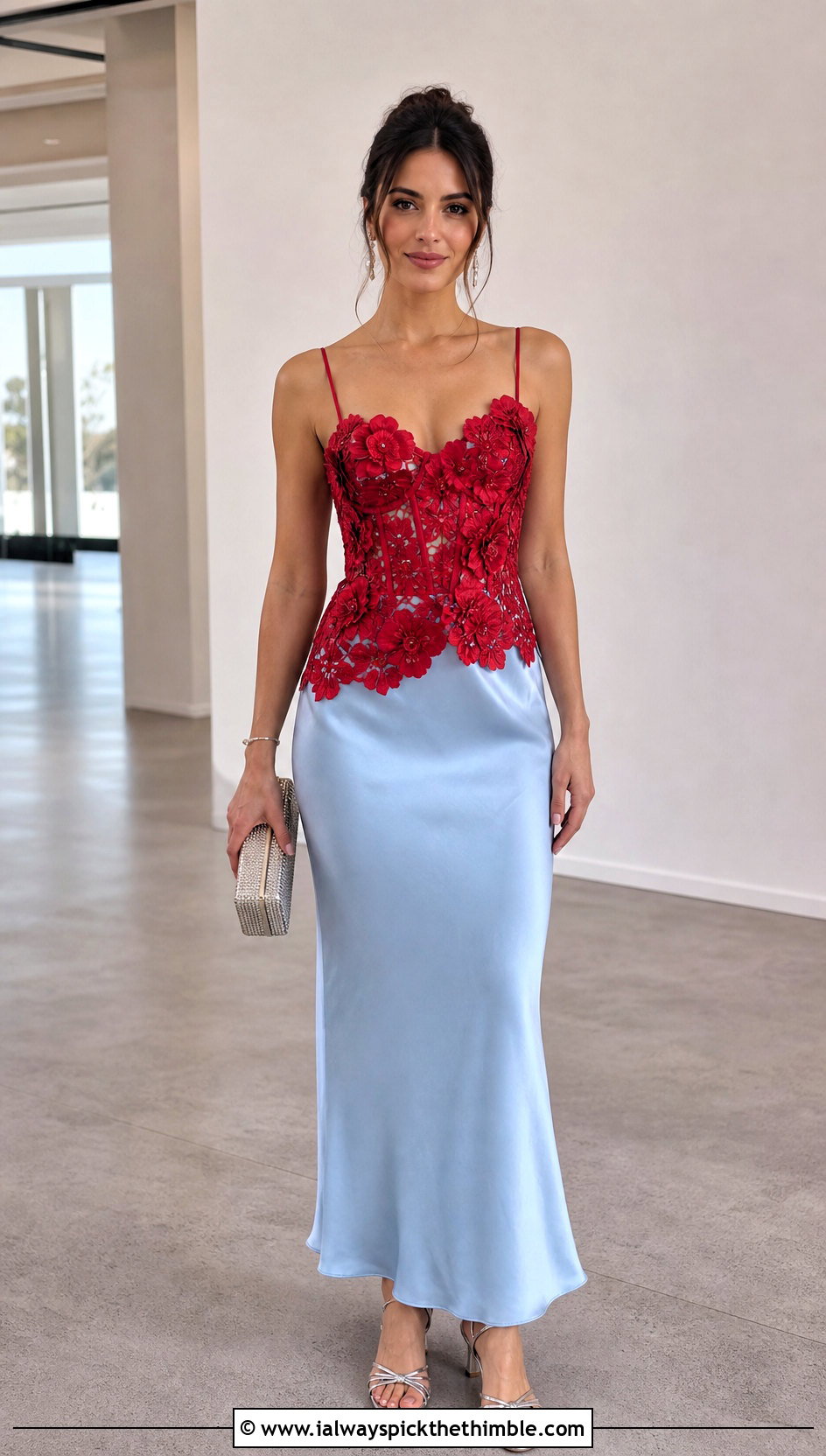 Floral Crochet Corset Top With A Slip Dress - 25 crochet corset top outfit ideas