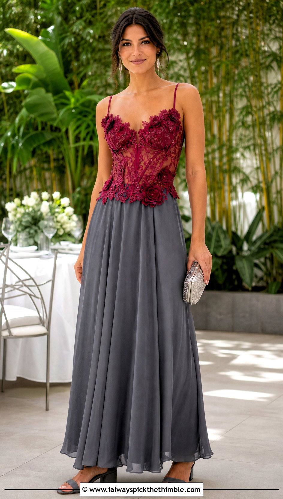 Floral Crochet Corset Top With Maxi Skirt - 20 flower crochet tops outfit ideas