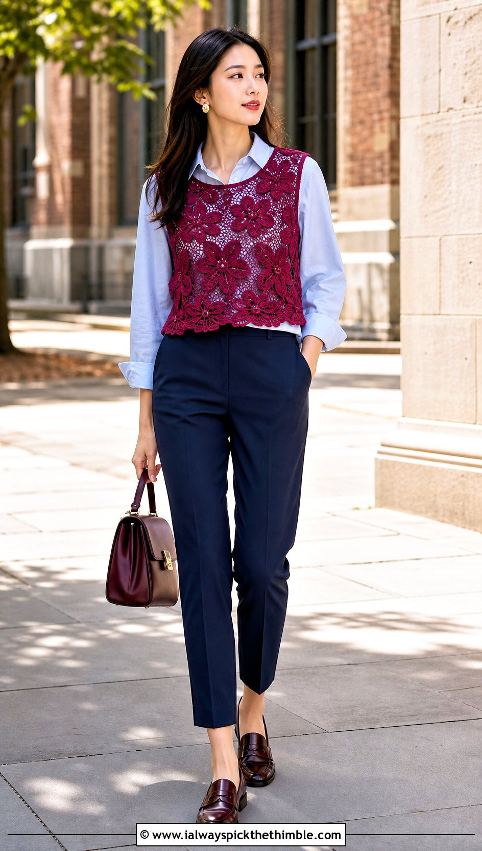 Flower Mesh Crochet Vest Top With Button Down Shirt - 20 mesh flower crochet top outfit ideas