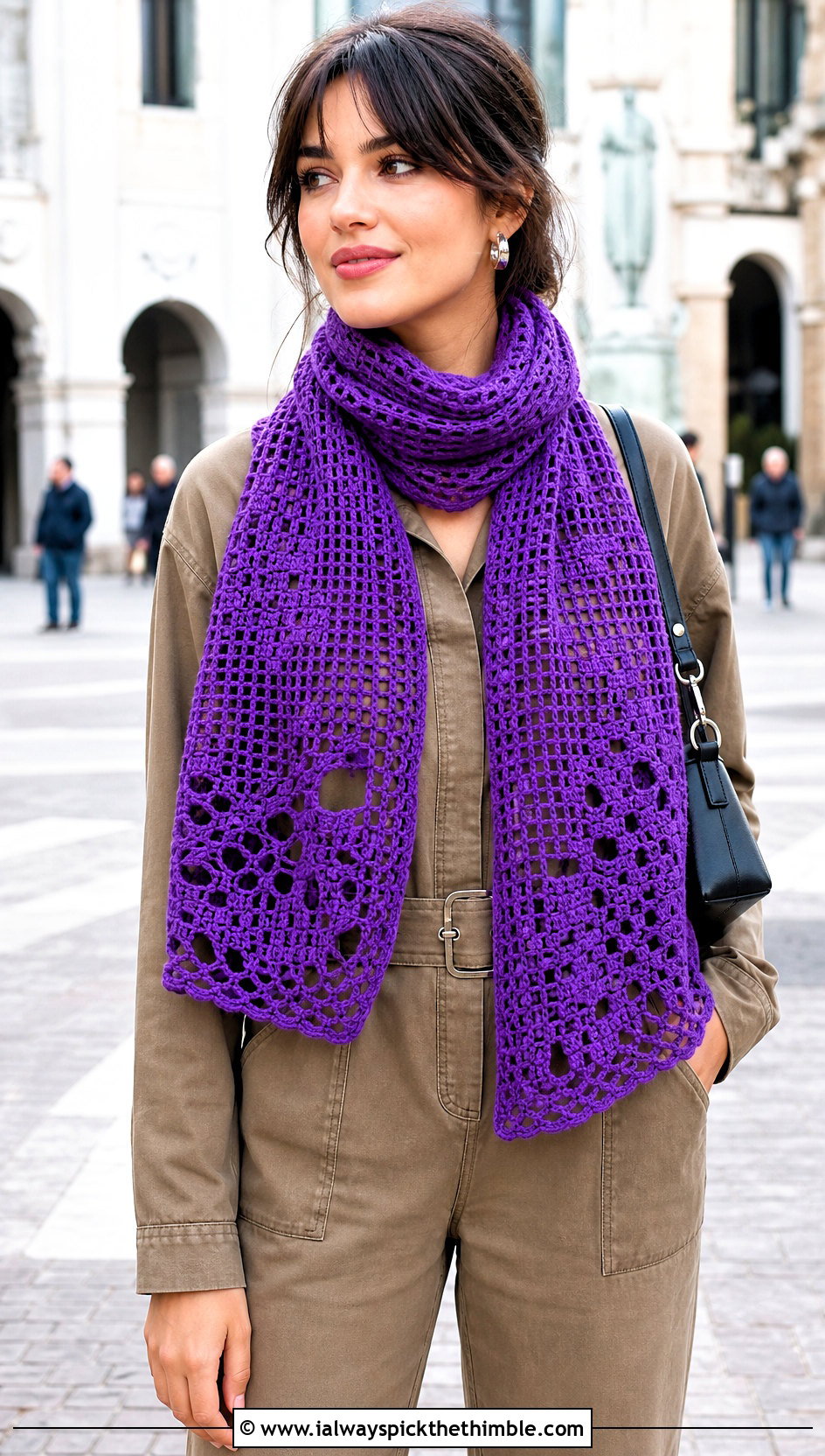 French Garden Filet Crochet Shawl With Utility Jumpsuit - 15 french garden filet crochet shawl outfit ideas