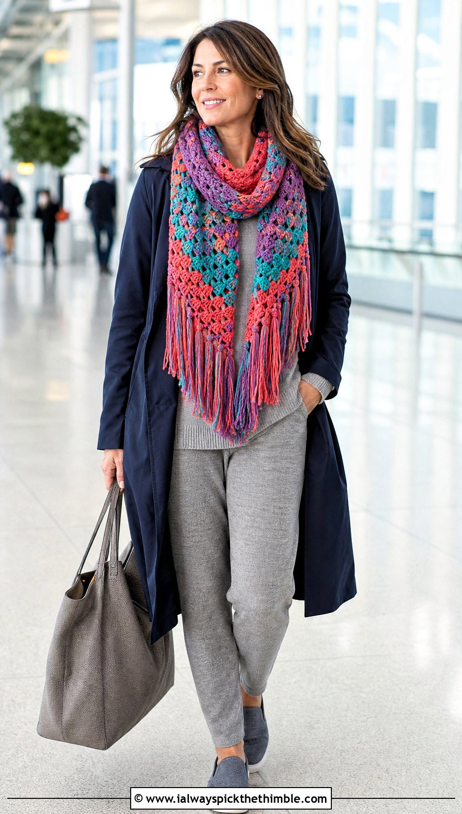 Fringe Double Length Crochet Cowl With Matching Knit Set - 15 Double Length Crochet Cowl outfit ideas