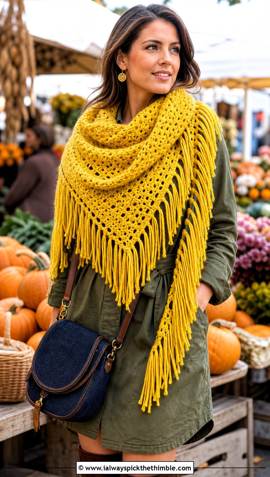 Fringed Wrap Me Up Crochet Sweater Scarf With Shirt Dress - 15 Wrap Me Up Crochet Sweater Scarf outfit ideas