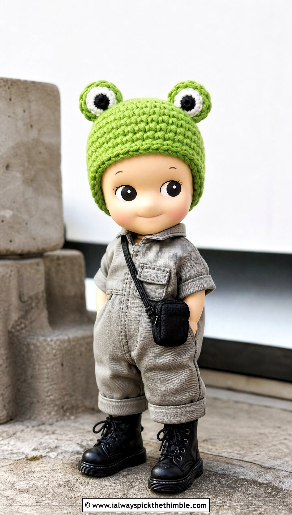 Frog Beanie Sonny Angel Crochet Hat With Utility Jumpsuit - 20 sonny angel crochet hat outfit ideas