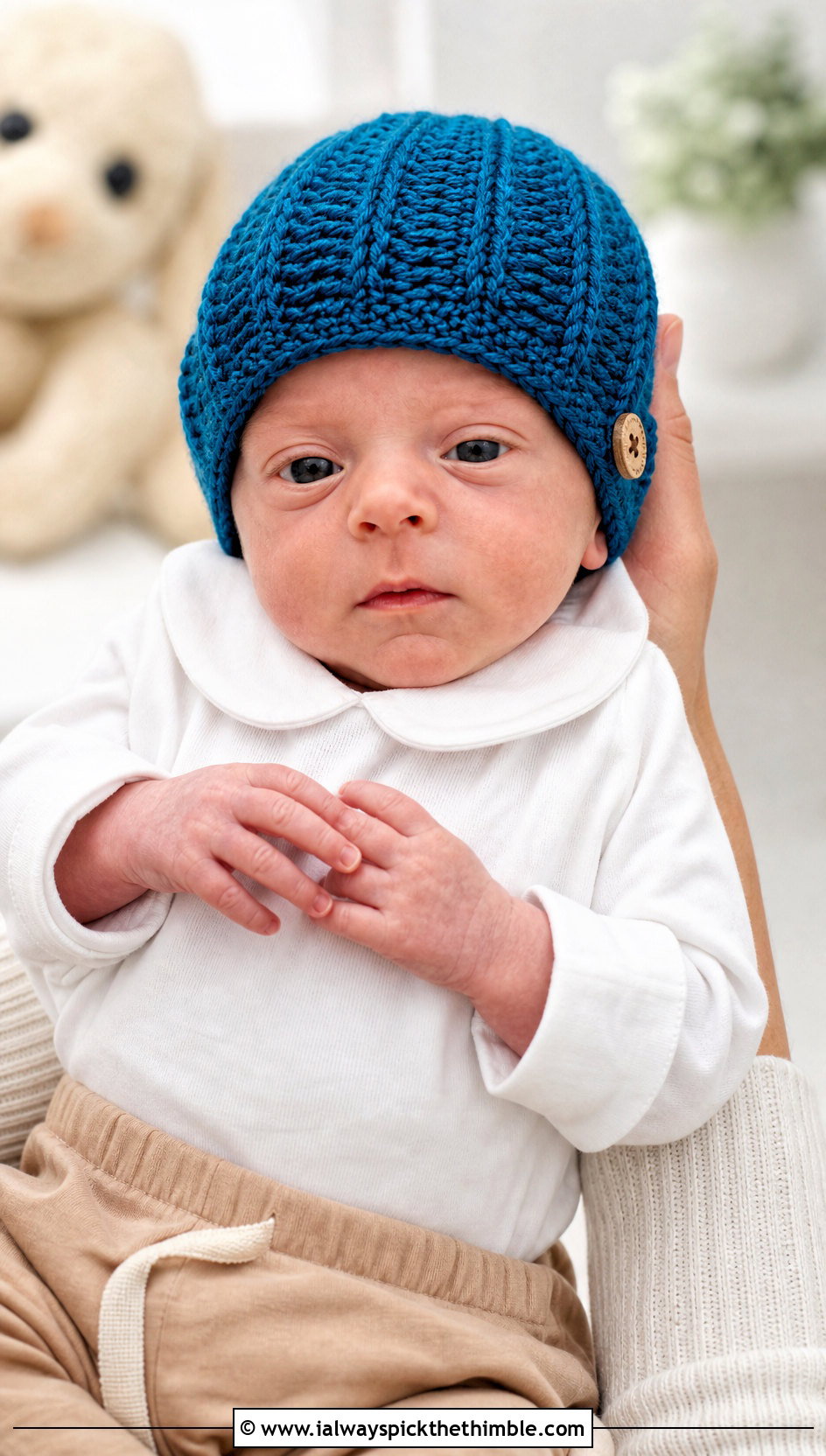 Front Post Preemie Crochet Beanie With Collared Bodysuit And Trousers - 20 premie crochet beanie outfit ideas