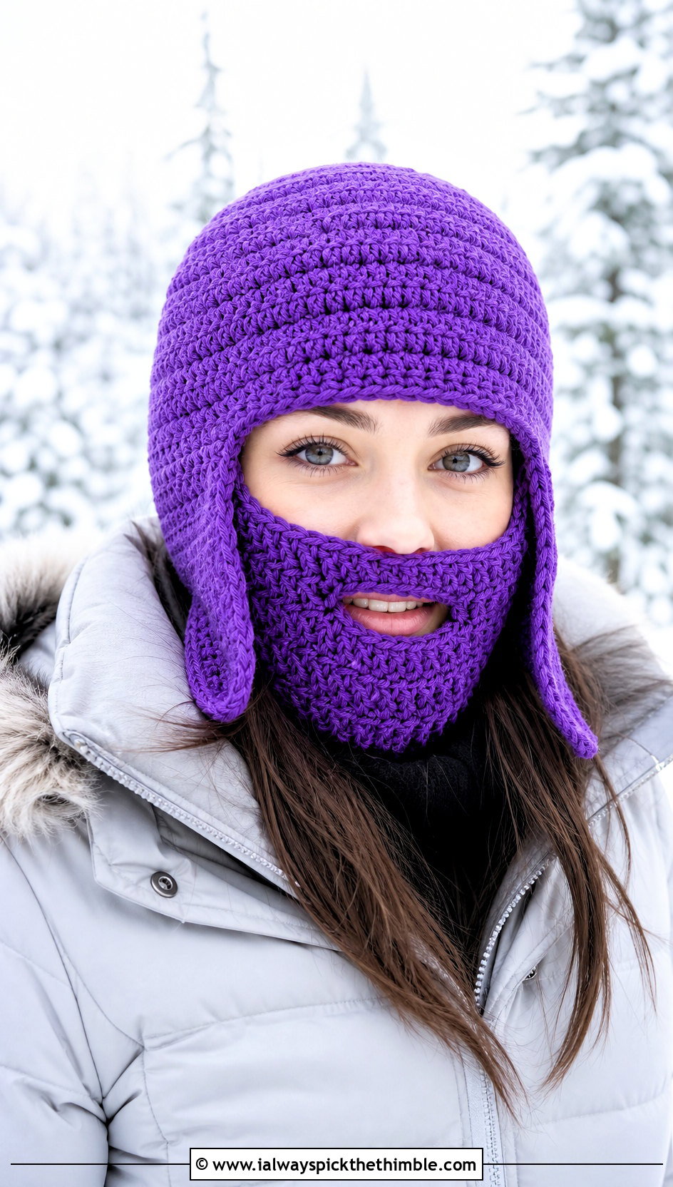 Full Beard Earflap Crochet Hat With Long Parka - 20 Beard Crochet Hat outfit ideas