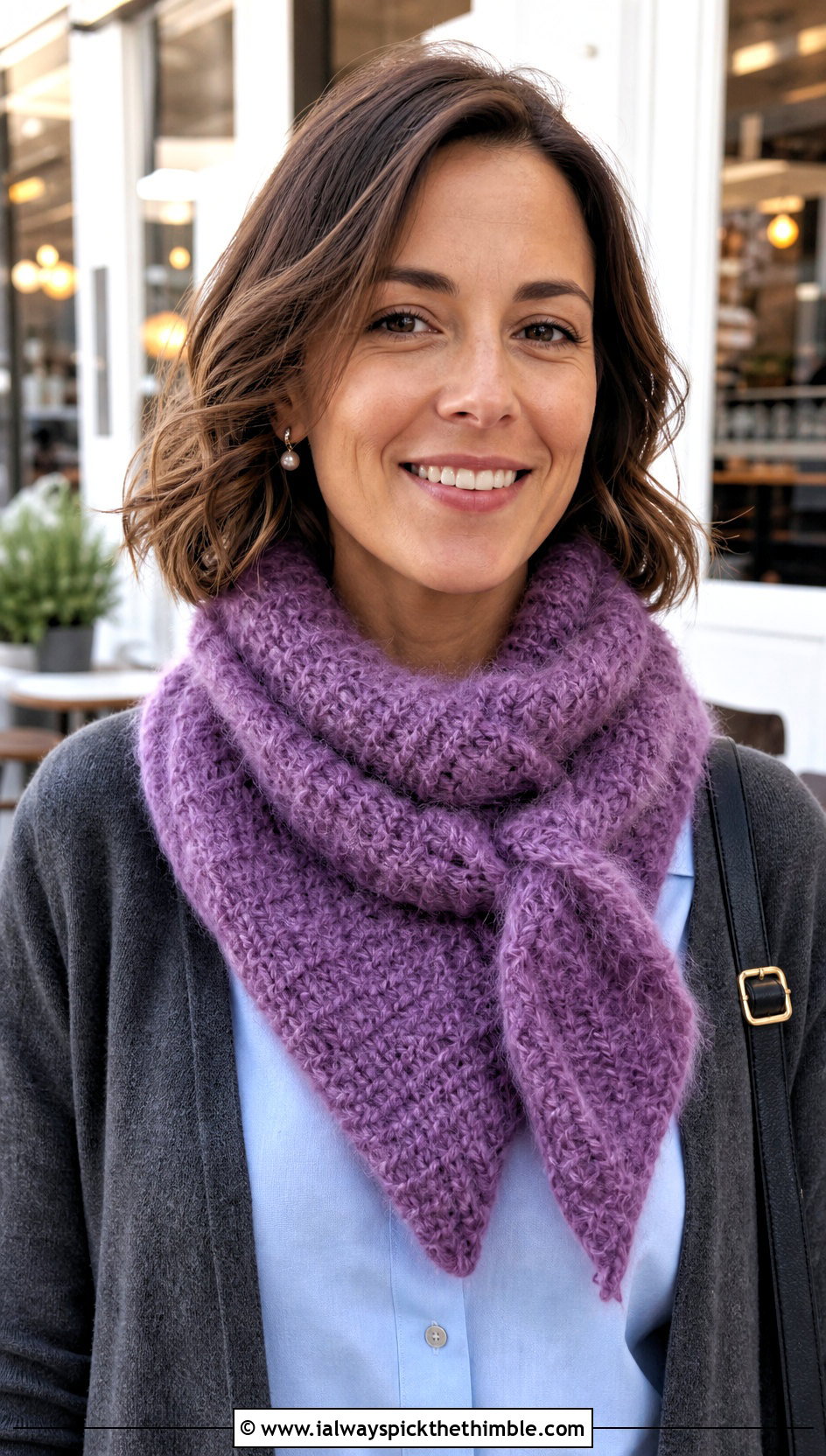 Fuzzy Sophie Crochet Scarf With Cardigan And Trousers - 20 Fuzzy Crochet Scarf outfit ideas