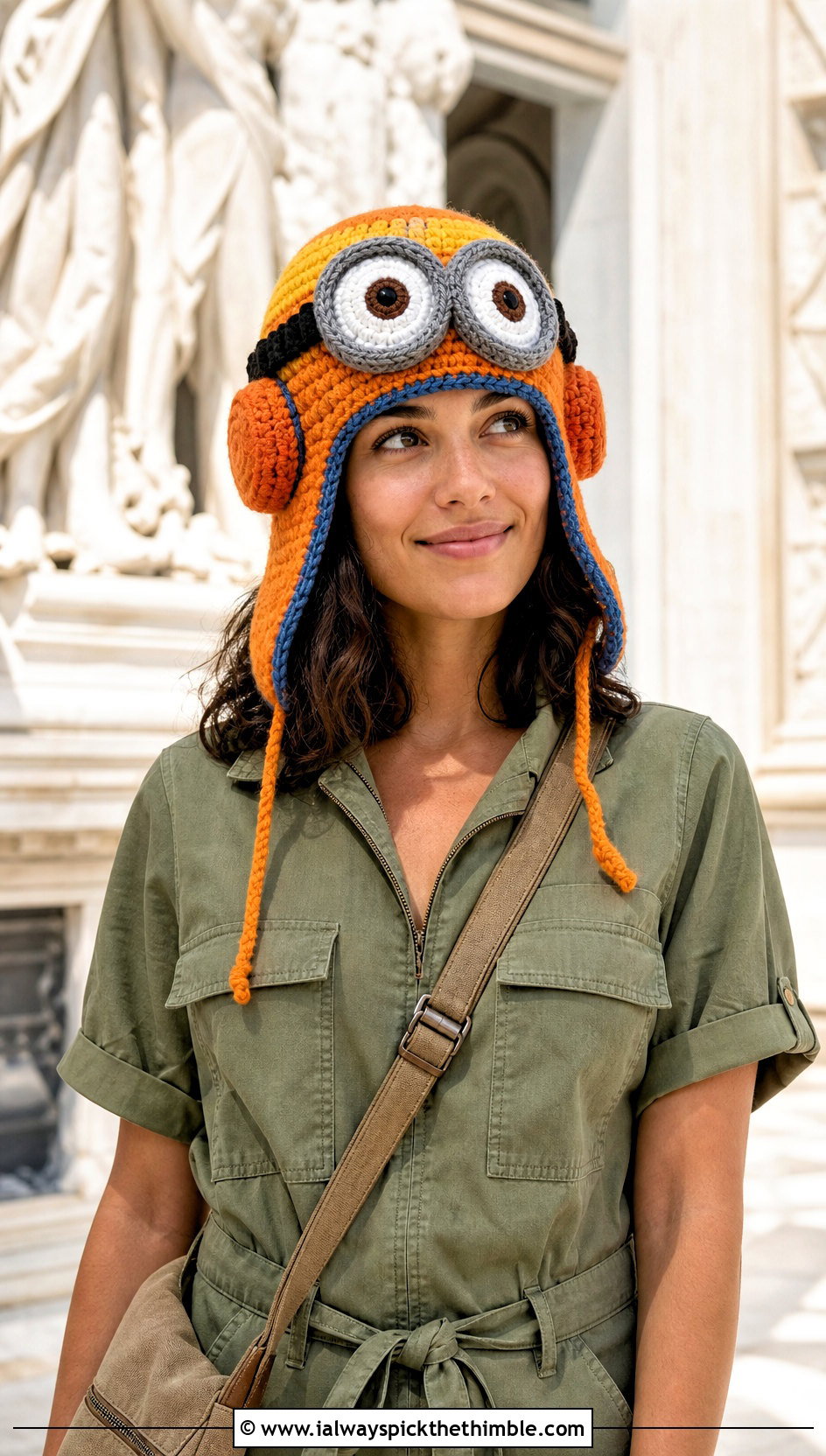 Goggles Crochet Minion Aviator Hat With Utility Jumpsuit - 20 Crochet Minion Hats outfit ideas