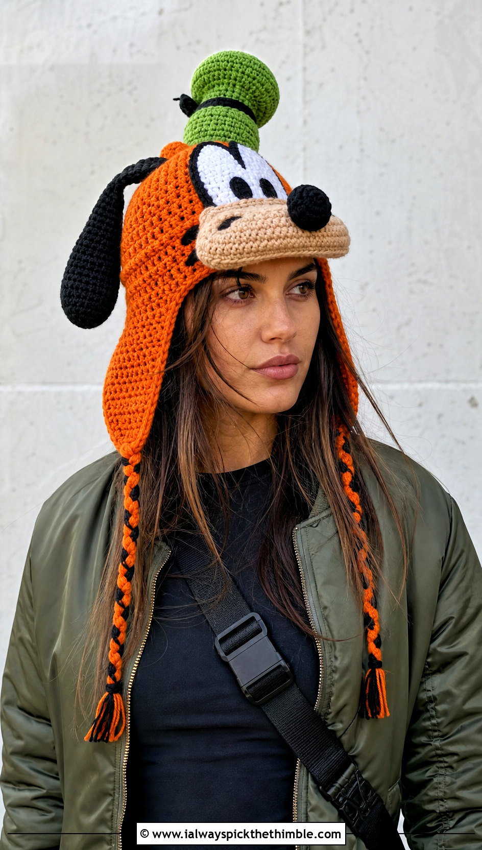 Goofy Earflap Crochet Disney Beanie With Cargo Pants - 20 Crochet Disney Beanie outfit ideas