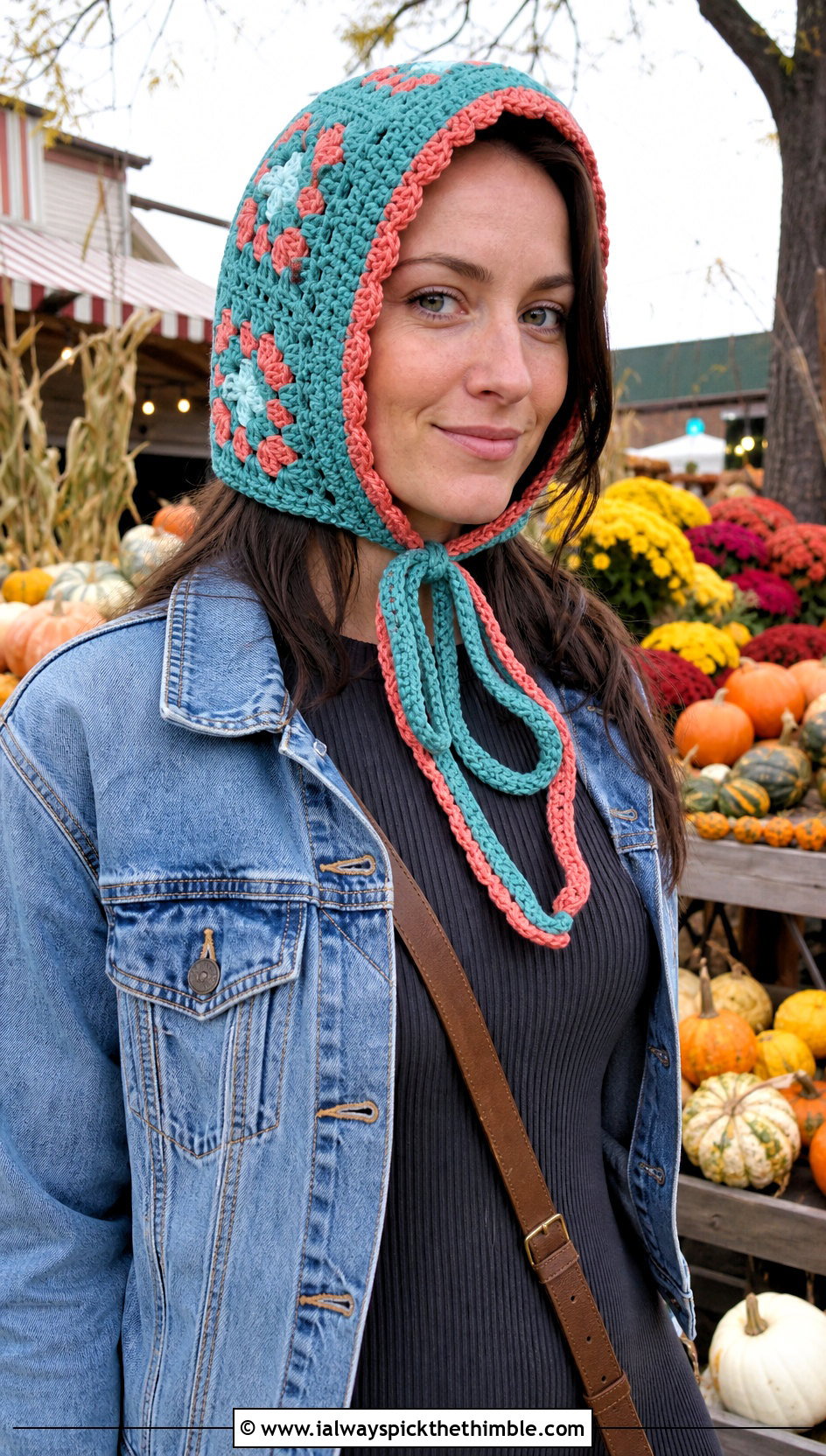 Granny Bonnet Hat With Maxi Dress And Boots - 20 crochet granny hat outfit ideas