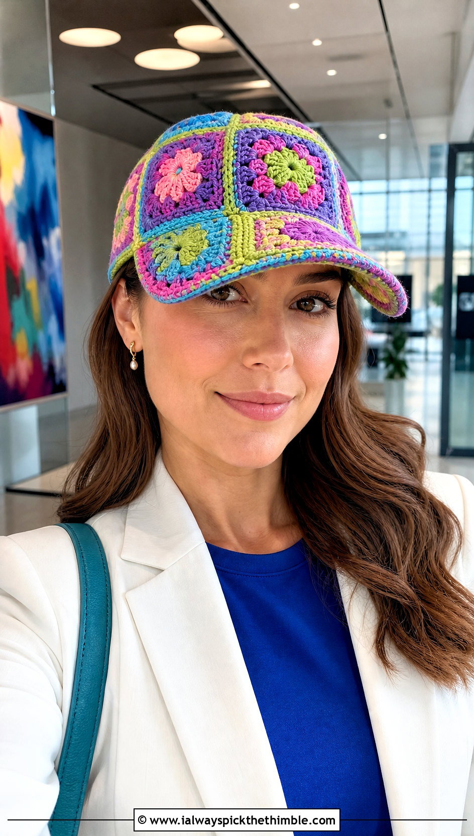 Granny Square Amigurumi Baseball Cap With Blazer - 20 amigurumi baseball cap outfit ideas