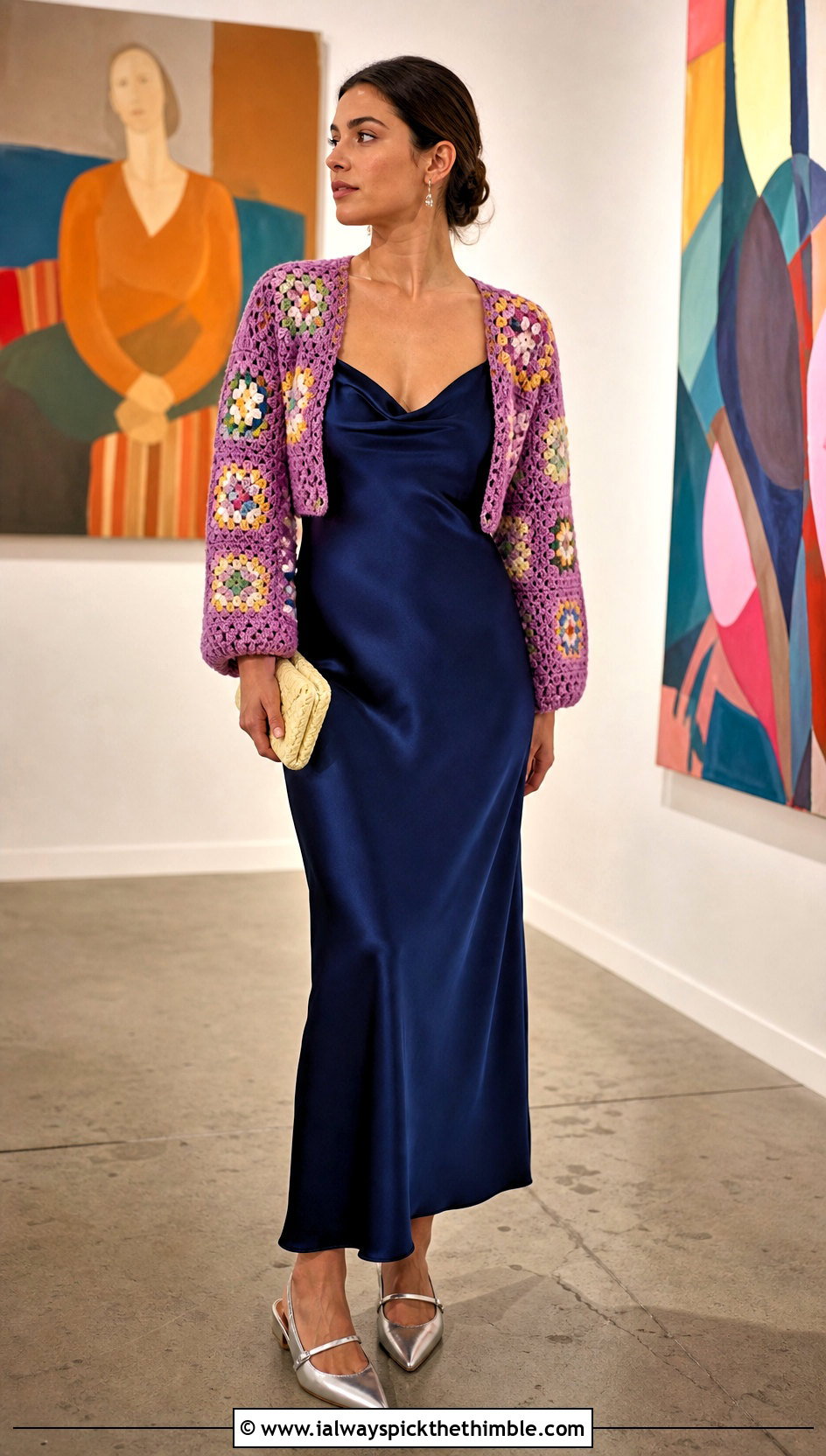 Granny Square Bolero With Slip Dress - 25 granny square clothing and outfit ideas