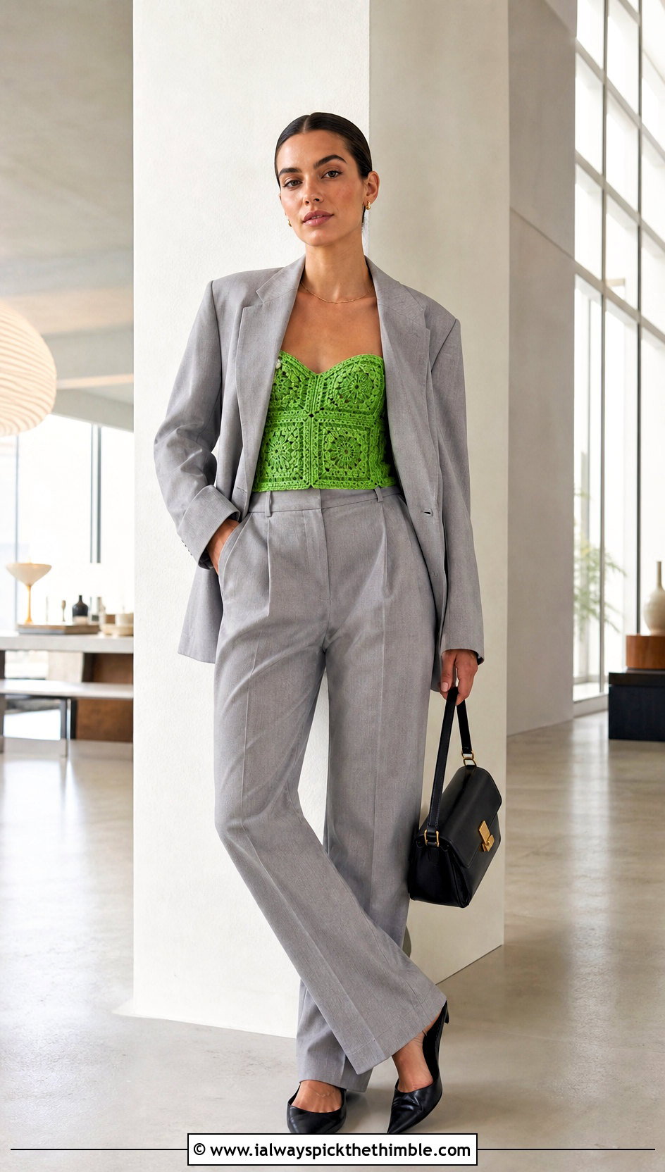 Granny Square Bustier Top With Trouser Suit - 25 granny square tops outfit ideas