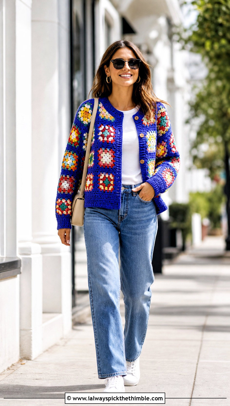 Granny Square Cardigan With Straight Leg Jeans - 25 granny square crochet clothes and outfit ideas