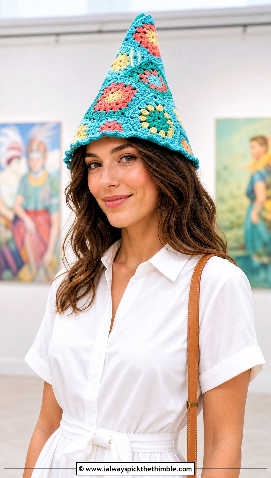 Granny Square Cone Crochet Birthday Hat With Shirt Dress - 20 crochet birthday hat outfit ideas