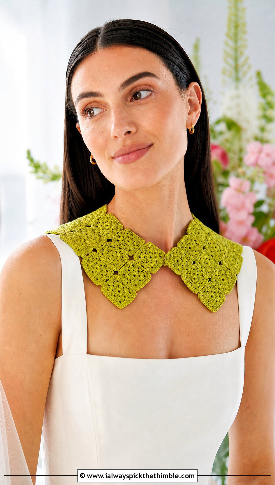 Granny Square Crochet Collar With Square Neck Wedding Dress - 15 Crochet Collar For Wedding Dress outfit ideas
