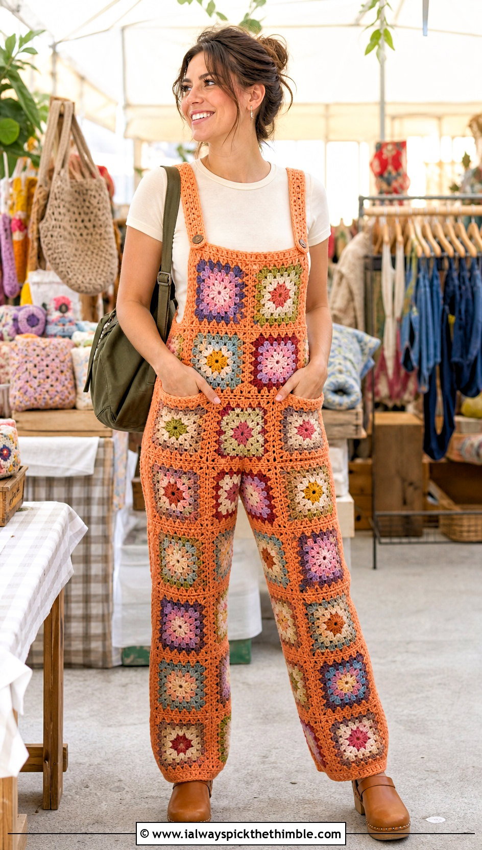 Granny Square Overalls With Fitted T Shirt - 25 granny square crochet clothes and outfit ideas