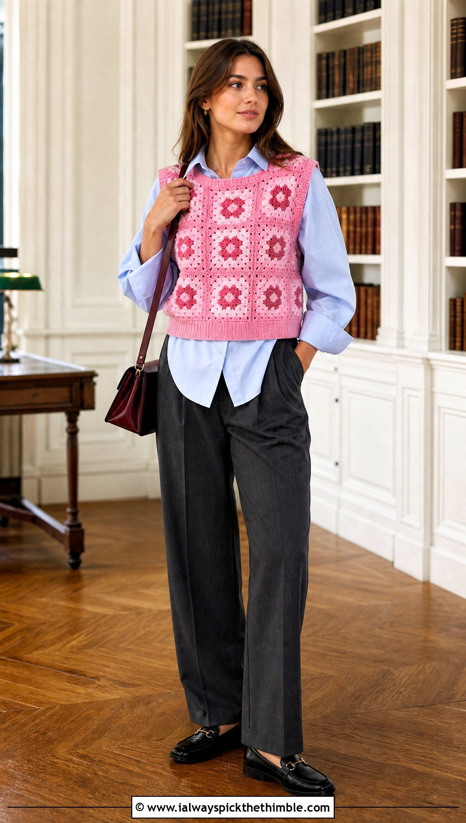 Granny Square Sweater Vest With Button Down Shirt - 25 granny square clothes and outfit ideas