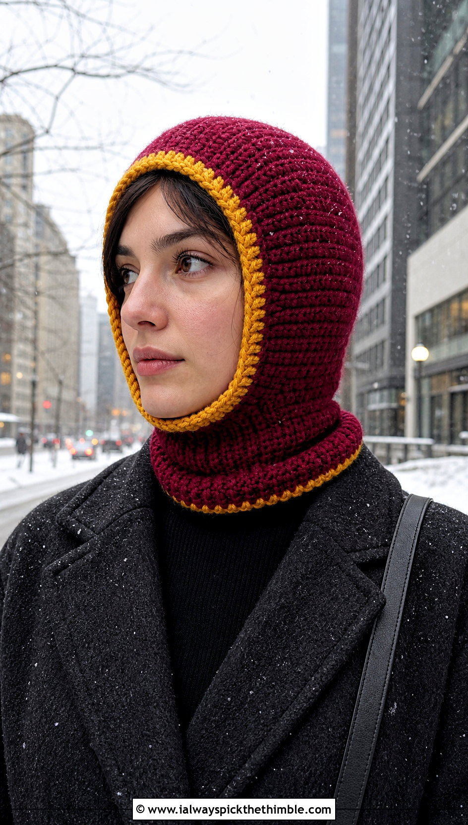 Gryffindor Crochet Balaclava Hat With Wool Coat - 15 gryffindor crochet hat outfit ideas