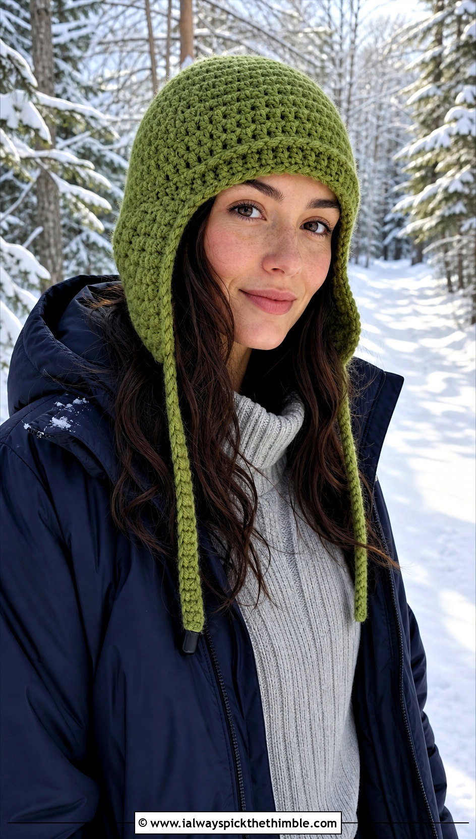 HDC Trapper Hat With Parka And Utility Pants - 20 hdc crochet hat outfit ideas