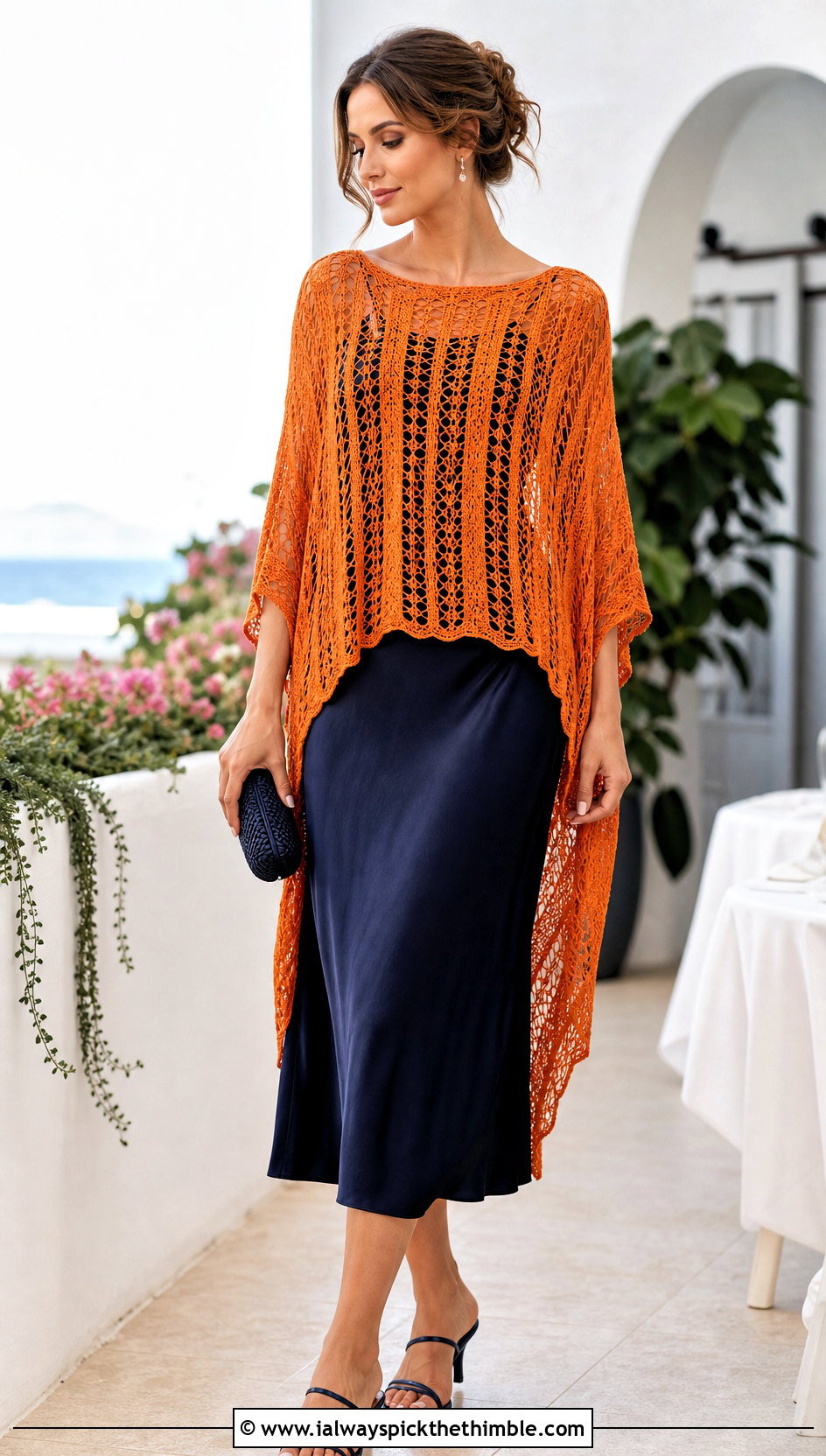 Hairpin Lace Poncho With Slip Dress - 15 Crochet Lace Poncho On Hanger outfit ideas
