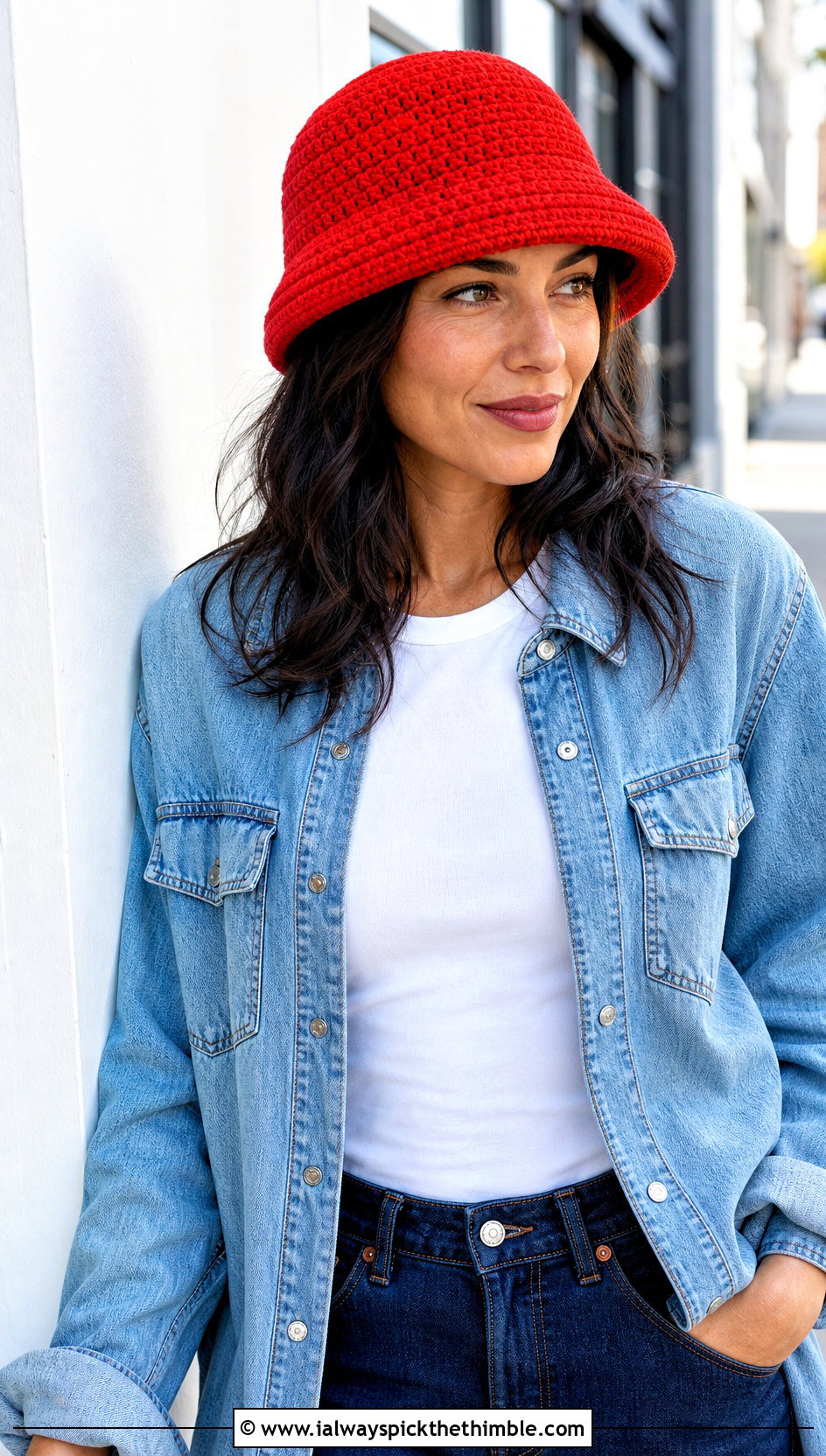 Half Double Crochet Hat With Double Denim - 20 Double Brim Crochet Hat outfit ideas