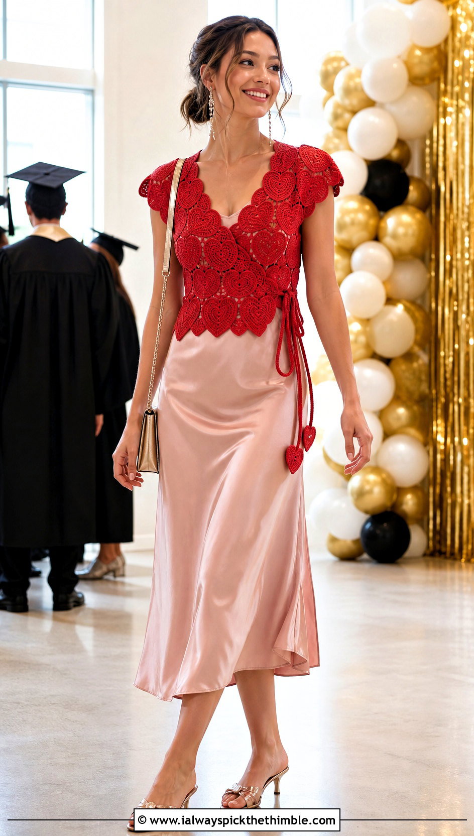 Heart Crochet Wrap Top Over A Slip Dress - 15 heart crochet top outfit ideas