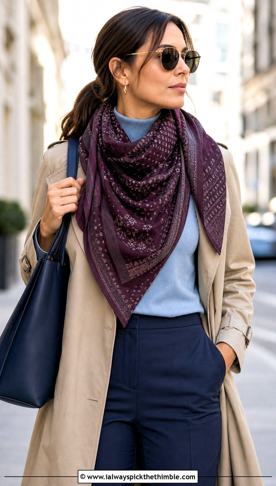 Hearty Diamonds Lightweight Shawl With Trench Coat - 15 hearty diamonds shawl by k.a.m.e. crochet outfit ideas