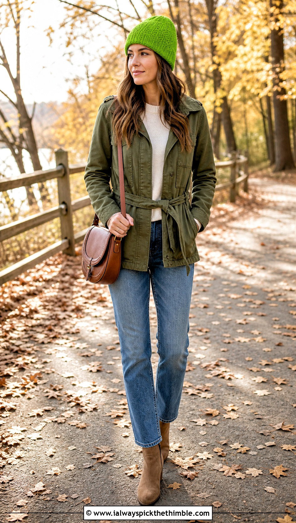 Herringbone Crochet Beanie With Utility Jacket And Straight Jeans - 20 Crochet Beanie That Looks Like Knit outfit ideas