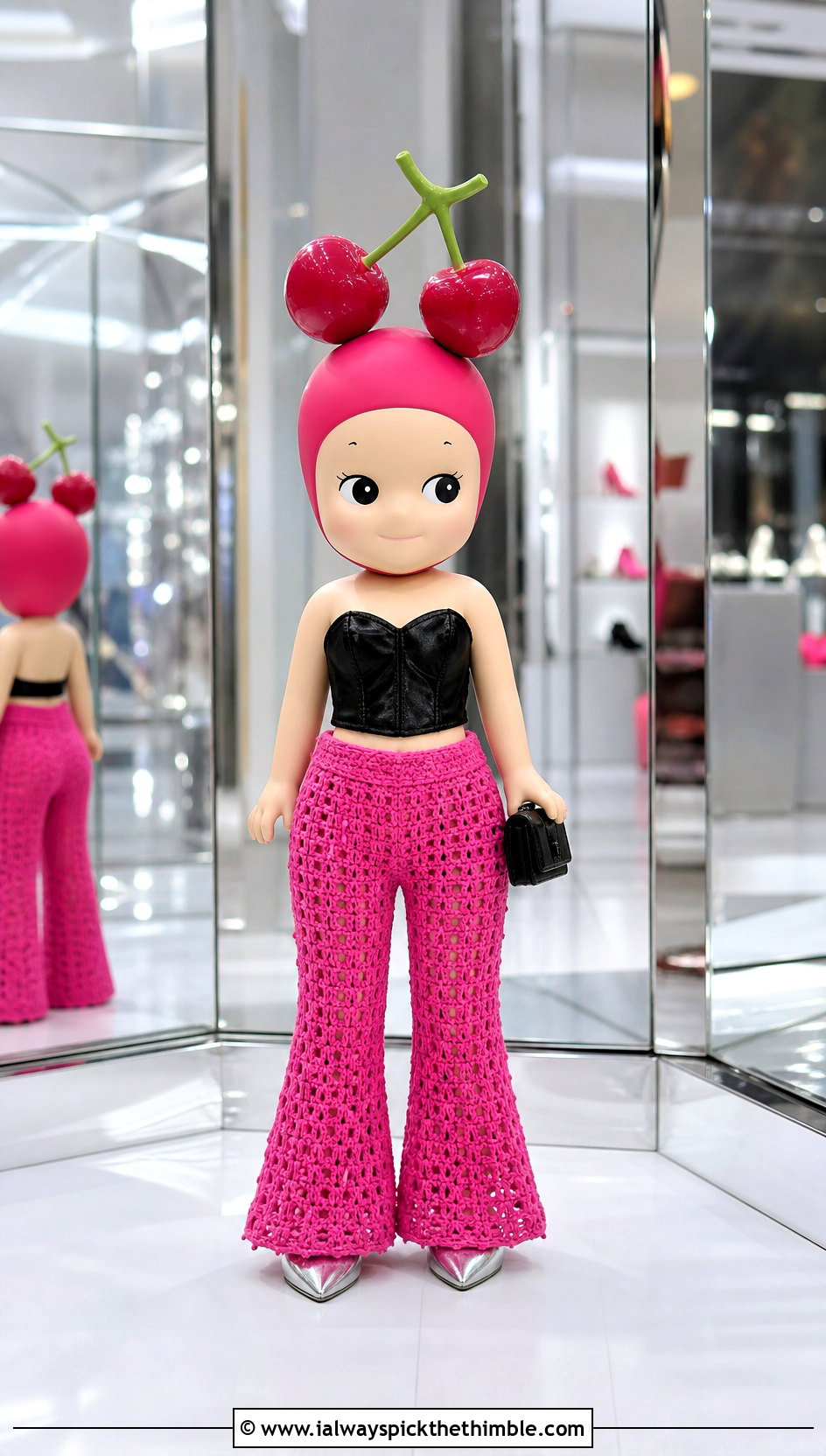 High Waisted Crochet Sonny Angel Pants With Corset Top - 20 Crochet Sonny Angel Pants outfit ideas