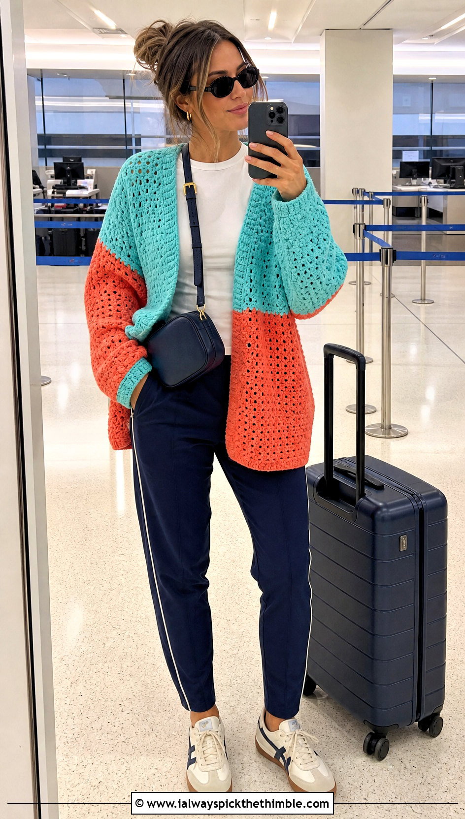 Hippie Cocoon Crochet Cardigan With Track Pants - 15 hippie crochet cardigan outfit ideas