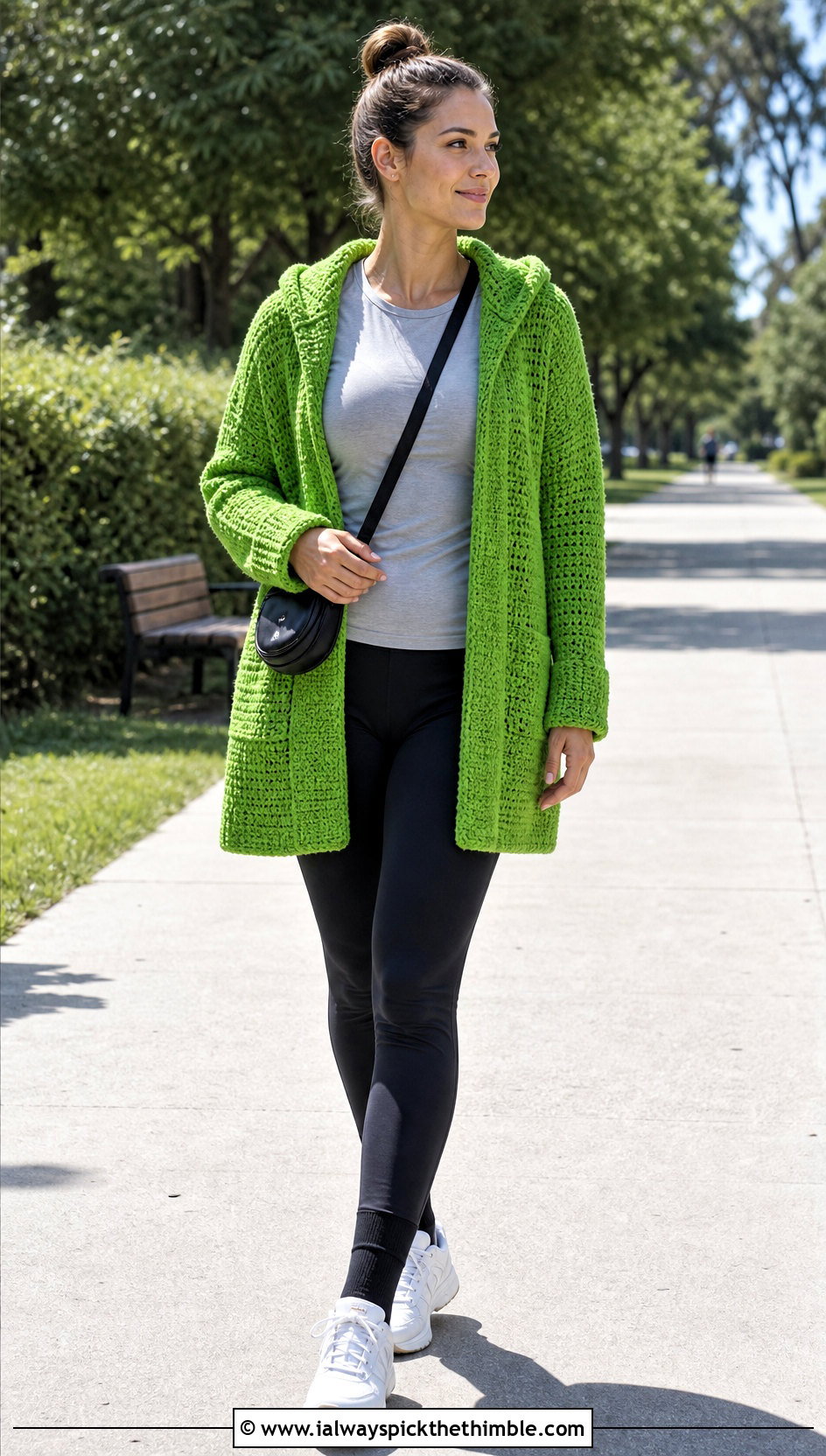 Hooded Alpine Stitch Crochet Cardigan With Leggings - 20 Alpine Stitch Crochet Cardigan outfit ideas