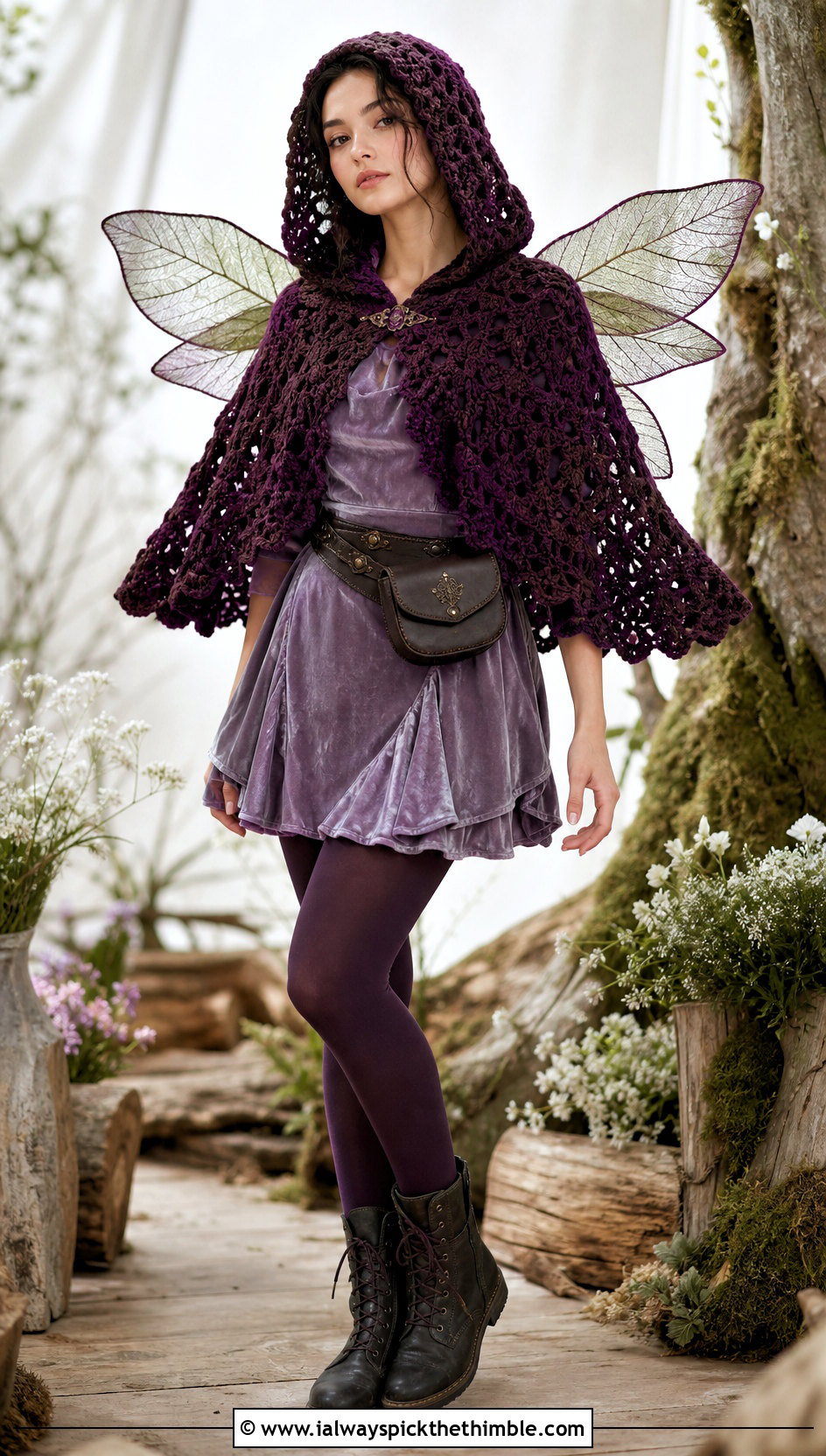 Hooded Crochet Capelet Fairy Costume - 25 crochet fairy costume outfit ideas