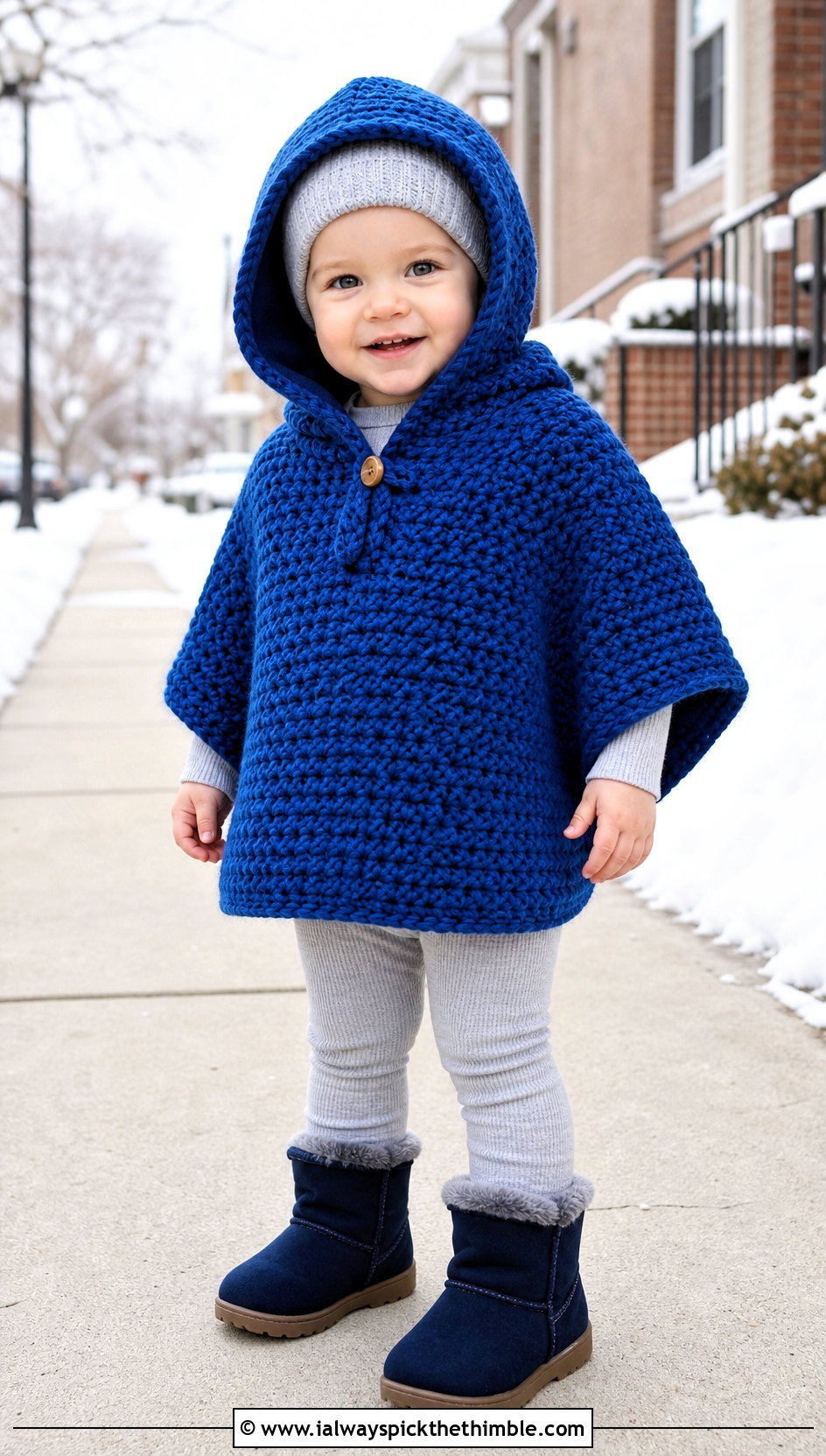 Hooded Crochet Carseat Poncho With Thermal Set - 20 Crochet Carseat Poncho outfit ideas