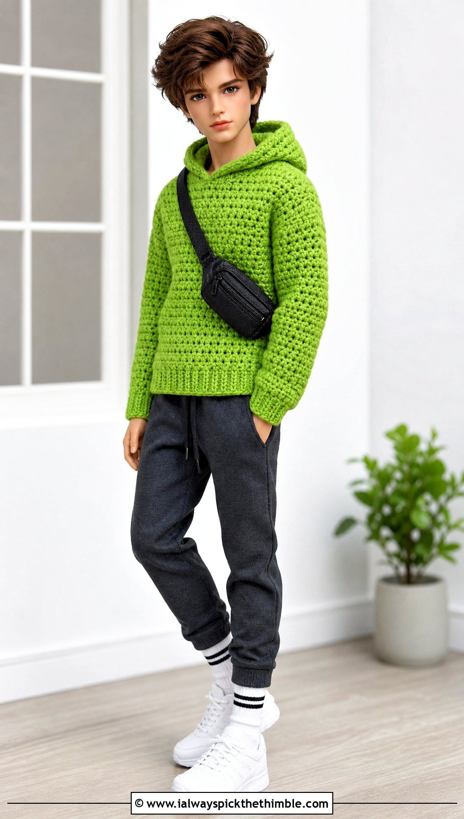 Hooded Crochet Doll Sweater With Joggers - 20 Crochet Sweater For Dolls outfit ideas