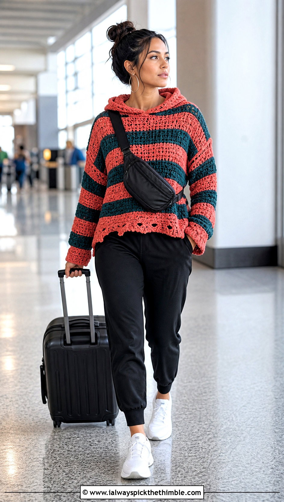 Hooded Crochet Freddy Krueger Sweater With Joggers - 20 crochet freddy krueger sweater outfit ideas