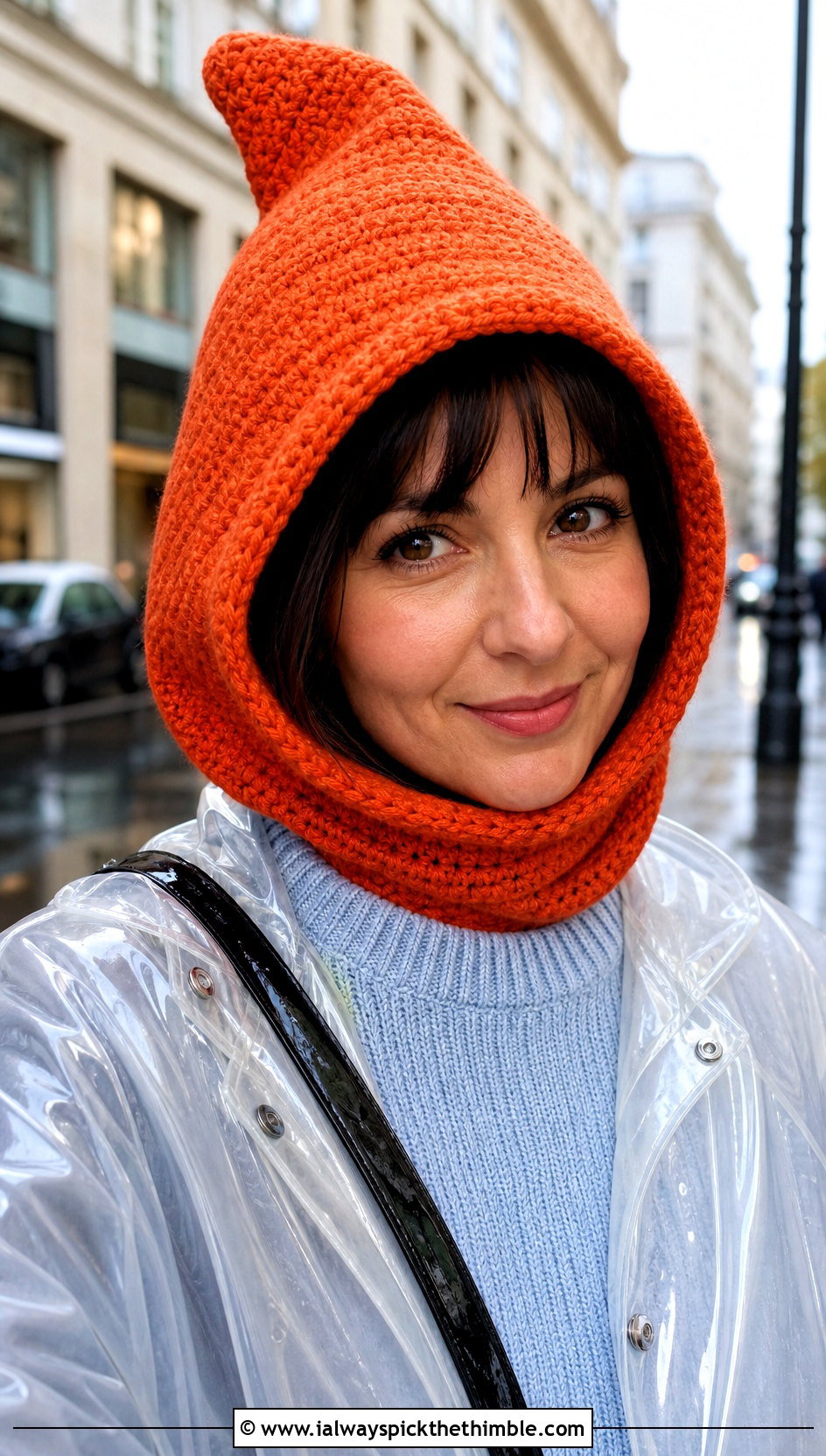 Hooded Crochet Gnome Hat With Raincoat - 25 crochet gnome hat outfit ideas