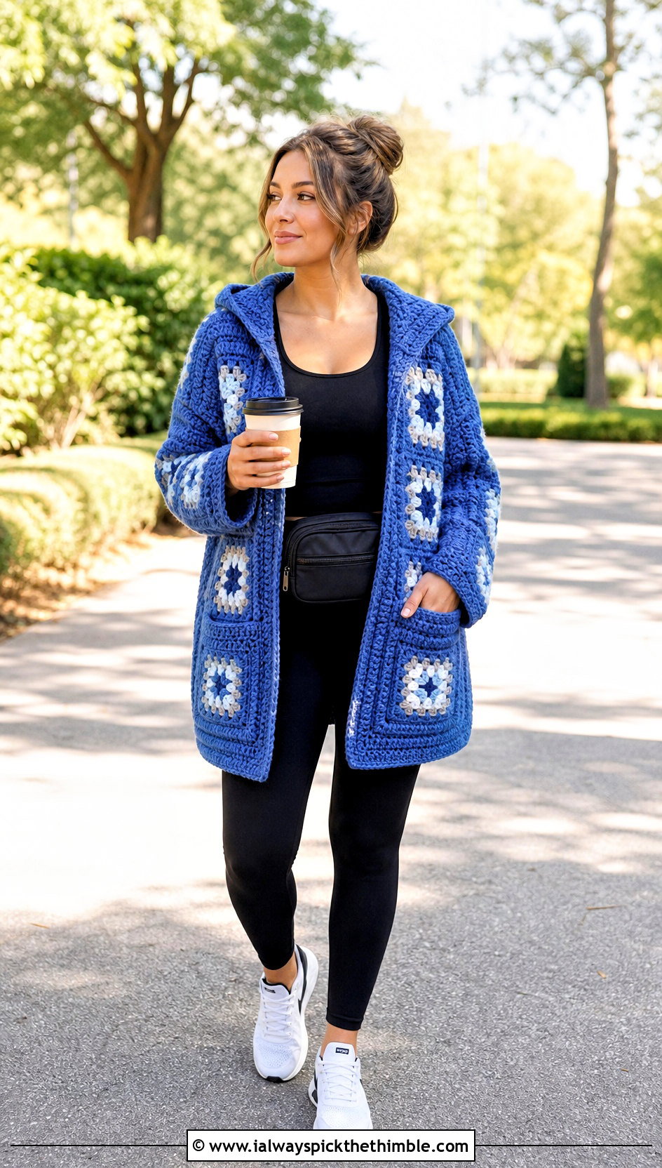 Hooded Granny Square Cardigan Jacket With Leggings - 25 granny square crochet cardigan jacket outfit ideas
