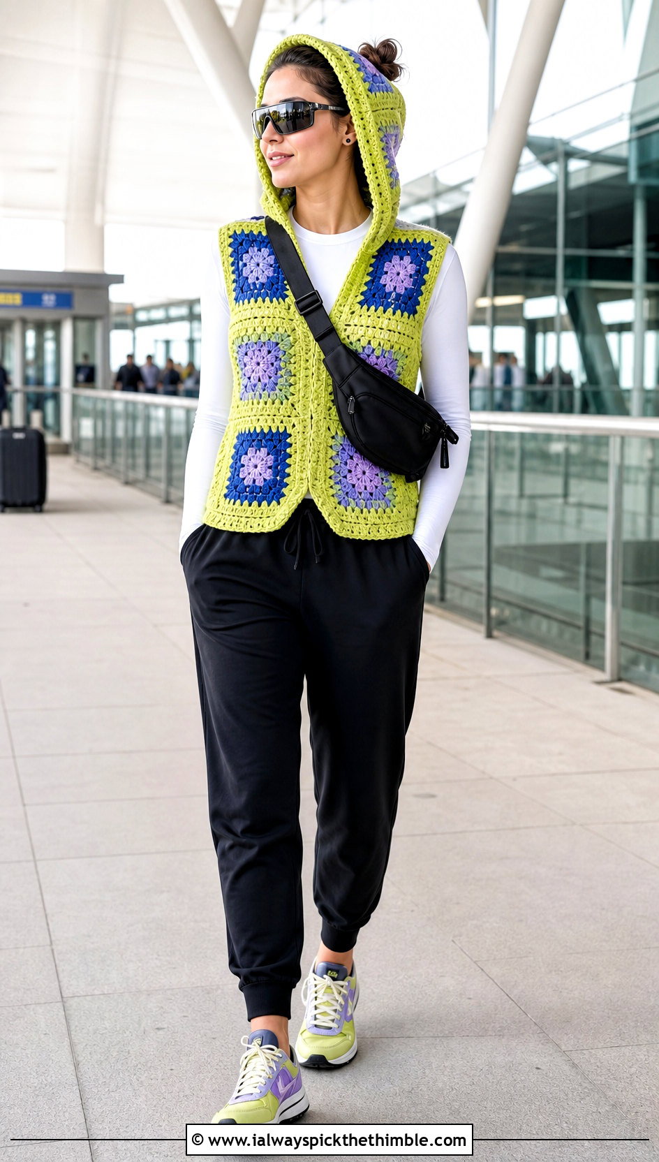 Hooded Paul McCartney Crochet Vest With Joggers - 25 paul mccartney crochet vest outfit ideas