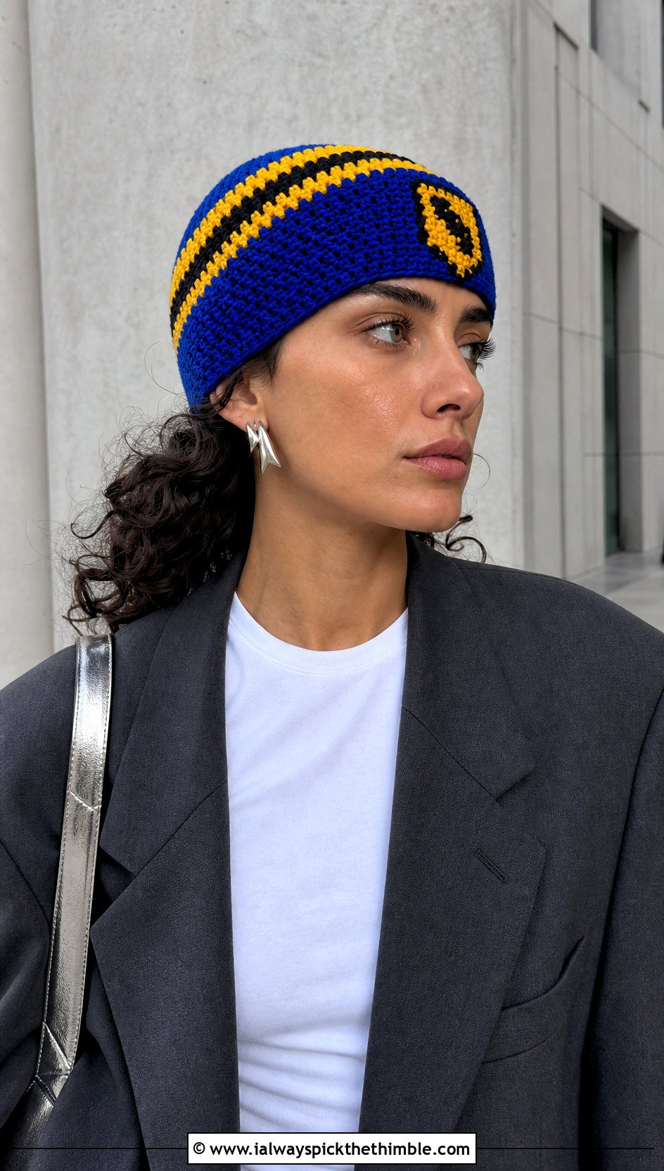 Hufflepuff Crochet Skull Cap With Oversized Suit - 15 Hufflepuff Crochet Hat outfit ideas