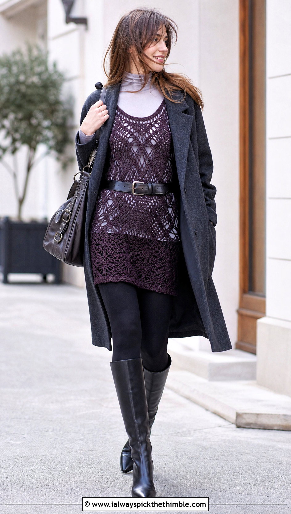 Hysteric Glamour Crochet Tunic Top With Leggings And Knee Boots - 15 Hysteric Glamour Crochet Top outfit ideas