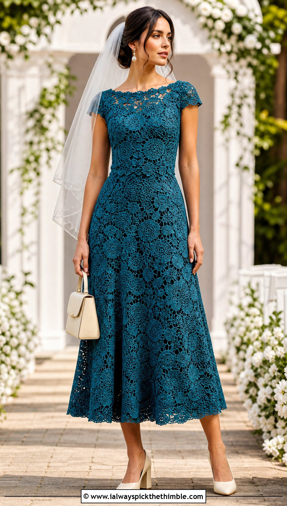 Irish Crochet Lace A Line Wedding Dress With Satin Pumps - 15 Vintage Crochet Lace Wedding Dress outfit ideas