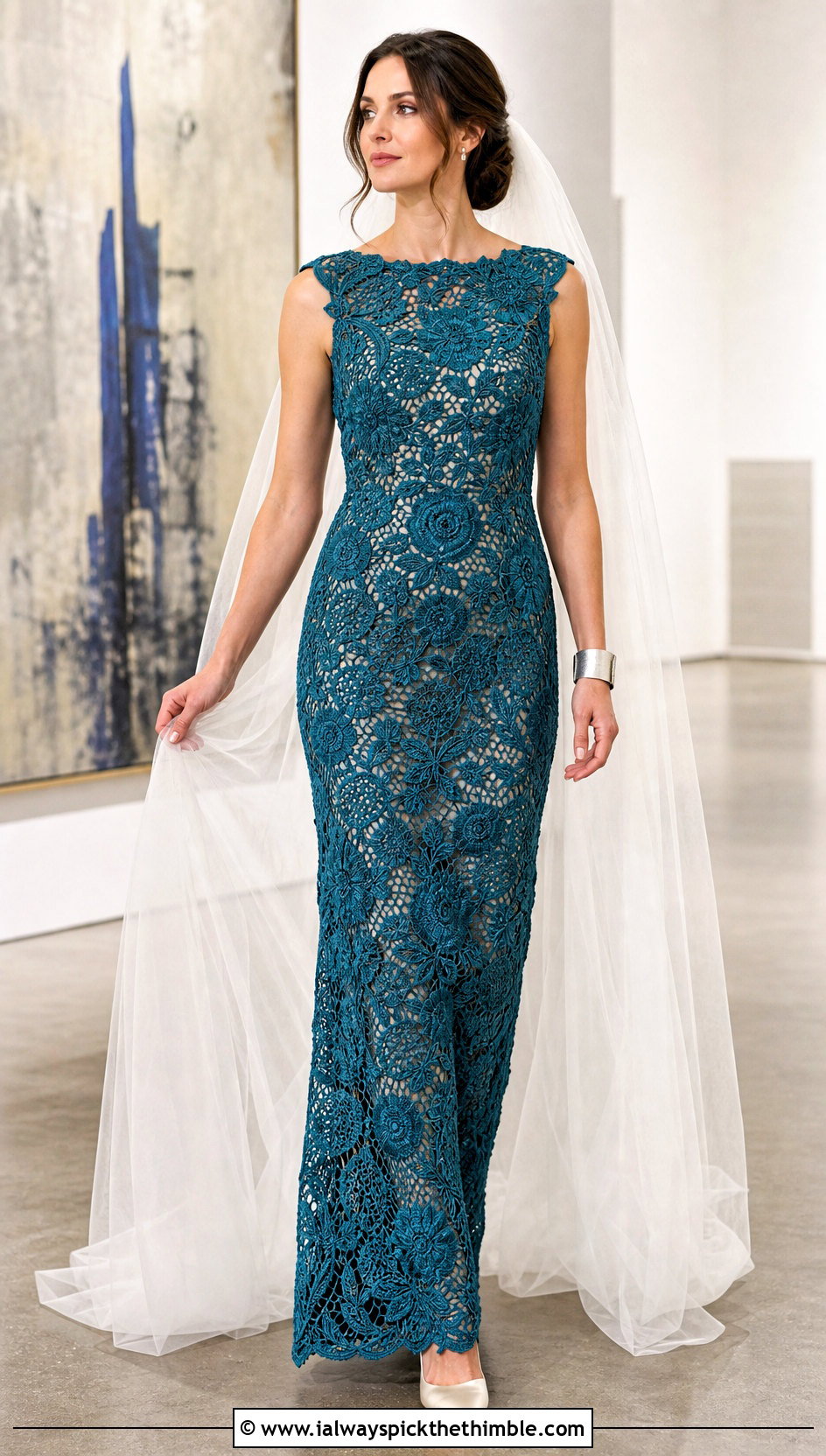 Irish Crochet Lace Column Wedding Dress - 20 Handmade Crochet Wedding Dress outfit ideas