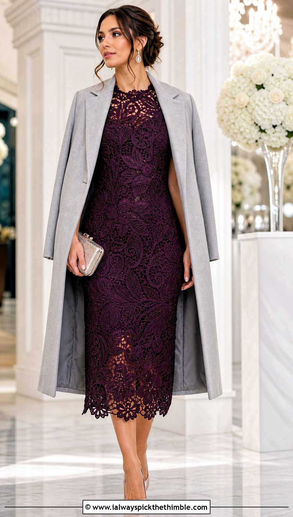 Irish Lace Crochet Dress With Satin Heels - 20 Crochet Thread Dress outfit ideas