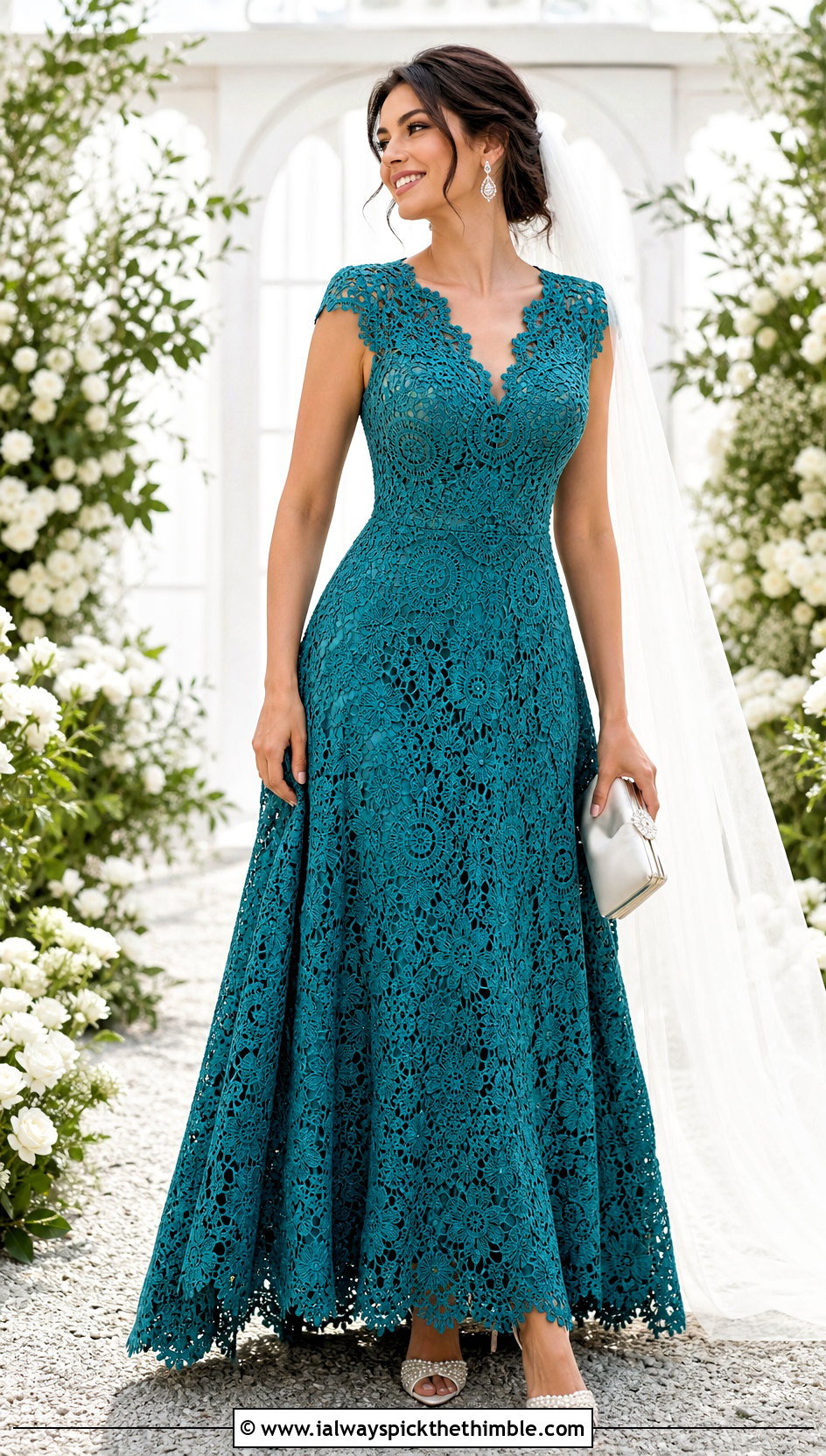 Irish Lace Crochet Wedding Dress With Pearl Heels - 25 crochet wedding dresses outfit ideas