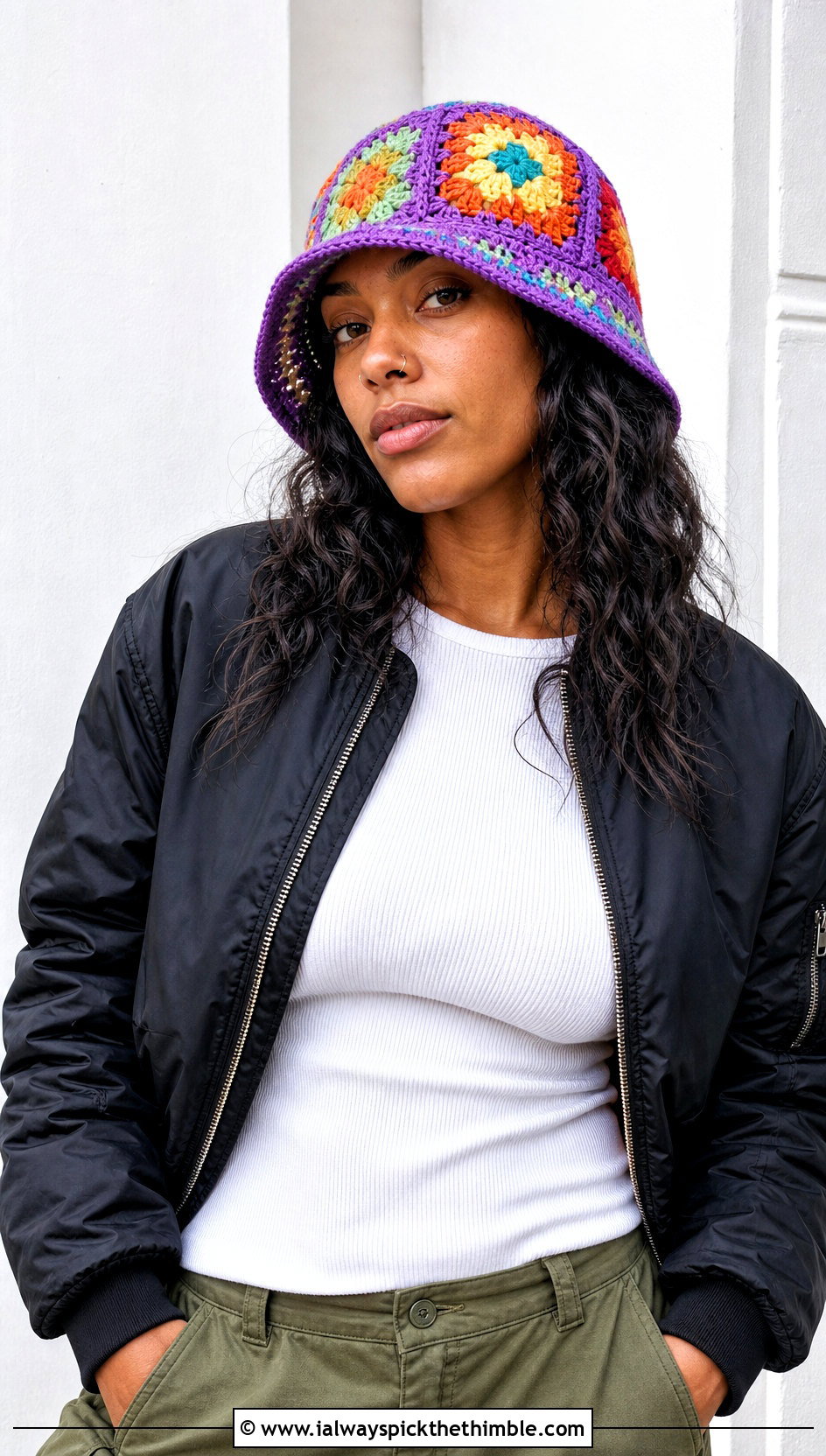 Jamaican Granny Square Crochet Hat With Cargo Pants - 20 Jamaican Crochet Hat outfit ideas